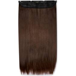 Lullabellz Thick 24" 1 Piece Straight Clip In Hair Extensions Chocolate Brown