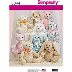 Simplicity Stuffed Animals Sewing Pattern, 8044