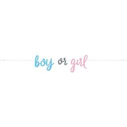 Unique Gender Reveal Boy or Girl Letter Banner