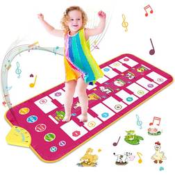 Two Way Baby Musical Piano Keyboard Play Mat Dance Floor Carpet Animal