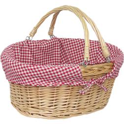 Cotton Lined Swing Handle Shopping Basket