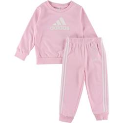 adidas Badge Of Sport Jogger Set In Pink