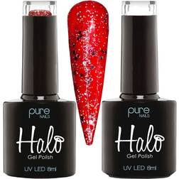 Halo by Pure Nails Gel Nails Candy Cane & Gel Polish Duo Set 2 X