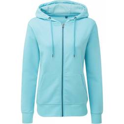 ASQUITH & FOX womens/ladies zip-through organic hoodie rw7147