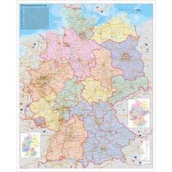 Stiefel Orga-Karte Deutschland 1 750 000. Wandkarte