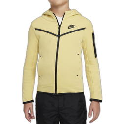 Nike Boy's Sportswear Tech Fleece Full Zip Hoodie - Saturn Gold/Black (CU9223-700)