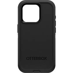 OtterBox iPhone 15 Pro Only Defender Series Case BLACK, screenless, rugged & durable, with port protection, includes holster clip kickstand ships in polybag, ideal for business customers