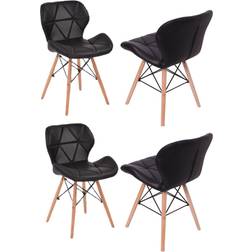 Life Interiors Cecilia Eiffel Black Kitchen Chair 70cm 4pcs