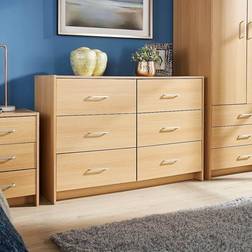 Home Source Stratford Oak Chest of Drawer 140x80cm