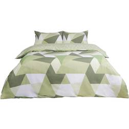 Dreamscene Shapes Geo Duvet Cover Green