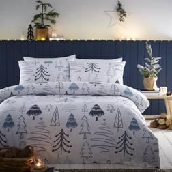 Charlotte Thomas Scandi Trees Duvet Cover Blue, White (200x135cm)