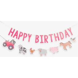 Ginger Ray Happy Birthday Farm Animal Bunting 2m