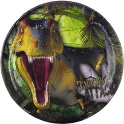 Amscan Dinosaur Attack Paper Party Plates