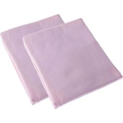 Homescapes Pink Brushed Cotton Fitted Cot Sheet Pair 70 X