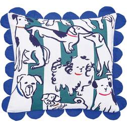 Joules Linear Dogs Cotton Cushion