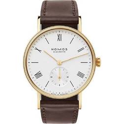 Nomos Glashütte Ludwig 33 Gold Sapphire Crystal White