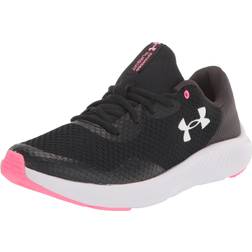 Under Armour youths charged pursuit trainers black/pink