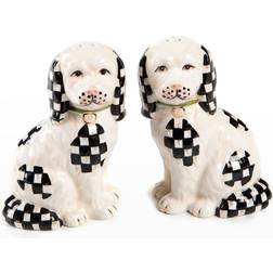 Mackenzie-Childs Staffordshire Dog Salt & Pepper Shakers Spice Mill