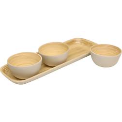 Geko Interiors Bamboo Set Of 3 Serving Bowl