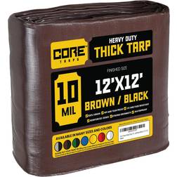 Core Tarps Brown/Black 10Mil 12 x 12 Tarp, CT-602-12X12, CT-602-12x12