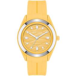 Anne Klein Yellow Solar Ocean Work Plastic Metal Watch, 38.5mm Yellow Yellow