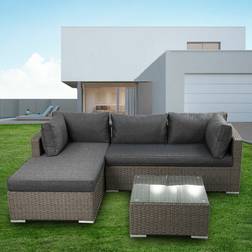 Furniture One Rattan Garden Garden Tempered Outdoor Lounge Set