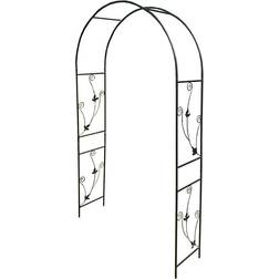 Selections Metal Weatherbury Leaf Scroll Arch Garden Arch