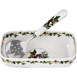 Portmeirion The Holly The Ivy Cranberry Serving Bowl