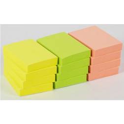 Office Depot Sticky Notes Assorted Neon Colours 38 x 50mm Pack of 12 Pads