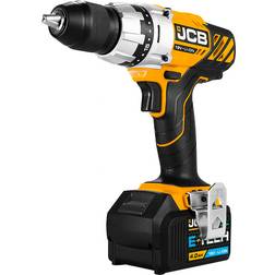 JCB 18V Impact and Drill Driver Twinpack, 2X Lithium-ion Batteries with Inspection Light In w-boxx 136 Power Tool Case-18TPK-4IL