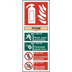 Beeswift Fire Foam Sign 82mm