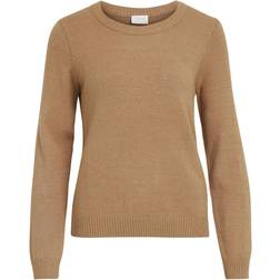 Vila Ril Round Neck Knitted Pullover - Tigers Eye