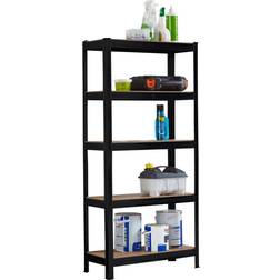 Neo Black 5 Tier Shelving System