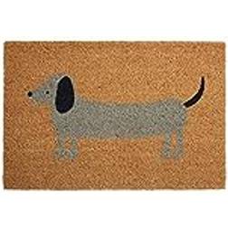 Premier Housewares Daschund Door Mat Brown