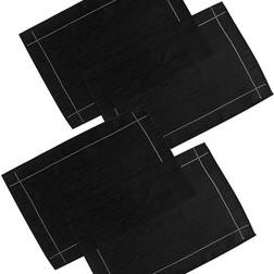 Gr8 Home Set Of 4 Wedding Place Mat Black