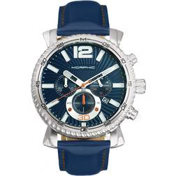 Morphic Blue M89 Series Chronograph Leather-Band w/Date