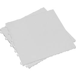 Sealey FT3W 400 x 400mm White Treadplate Polypropylene Floor Tile 9pk