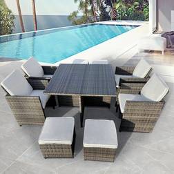 Furniture One 8 Rattan Patio Dining Set