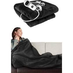 Ezysleep Cosy Heated Over Throw Fleece Blanket with Adjustable Control