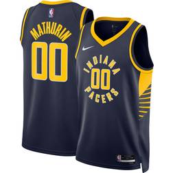 Nike Bennedict Mathurin Navy Indiana Pacers Swingman Jersey Association Edition