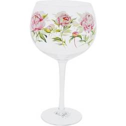 Enesco Peonies Floral Gin Copa Drink Glass