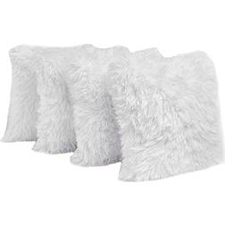Sienna Set Of 4 Mongolian Cushion Cover White