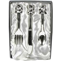 Juliana Teddy bear cutlery set silverplated christening gift baby christmas