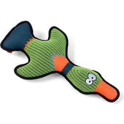 Zoon Strong Durable Fabric & Tough Squeaker Fun Tug of War Dog Dura Duck