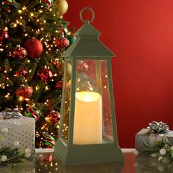 B&Q Festive 42cm Green With Lantern