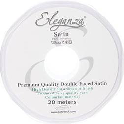 Eleganza Double Faced Satin 15mm x 20m White No.01