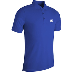 Glenmuir Mens Performance Pique Golf Polo Shirt Ascot Blue