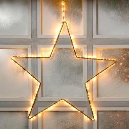 B&Q Festive 58cm Black Star Christmas Lamp