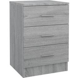 vidaXL 38x35x56cm Grey Sonoma Bedside Table 35x38cm