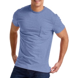 Hanes Men's Originals Tri-Blend Pocket T-shirt - Deep Forte Blue PE Heather